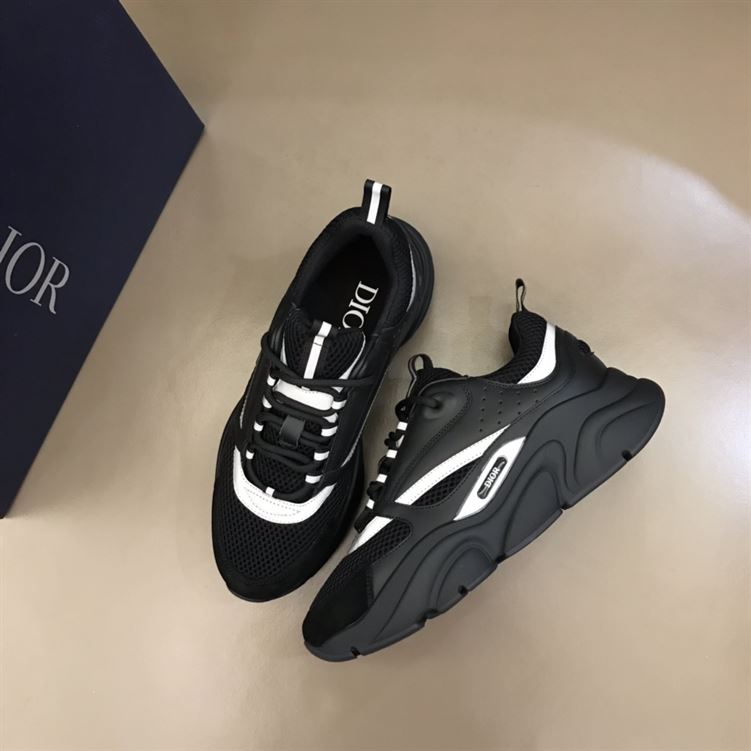 D10r B22 SNEAKER BLACK TECHNICAL MESH AND SMOOTH CALFSKIN   DO045