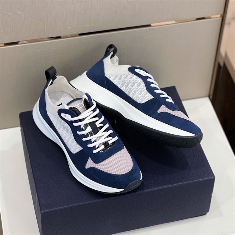 D10r B25 RUNNER NAVY OBLIQUE SUEDE SNEAKER   DO063