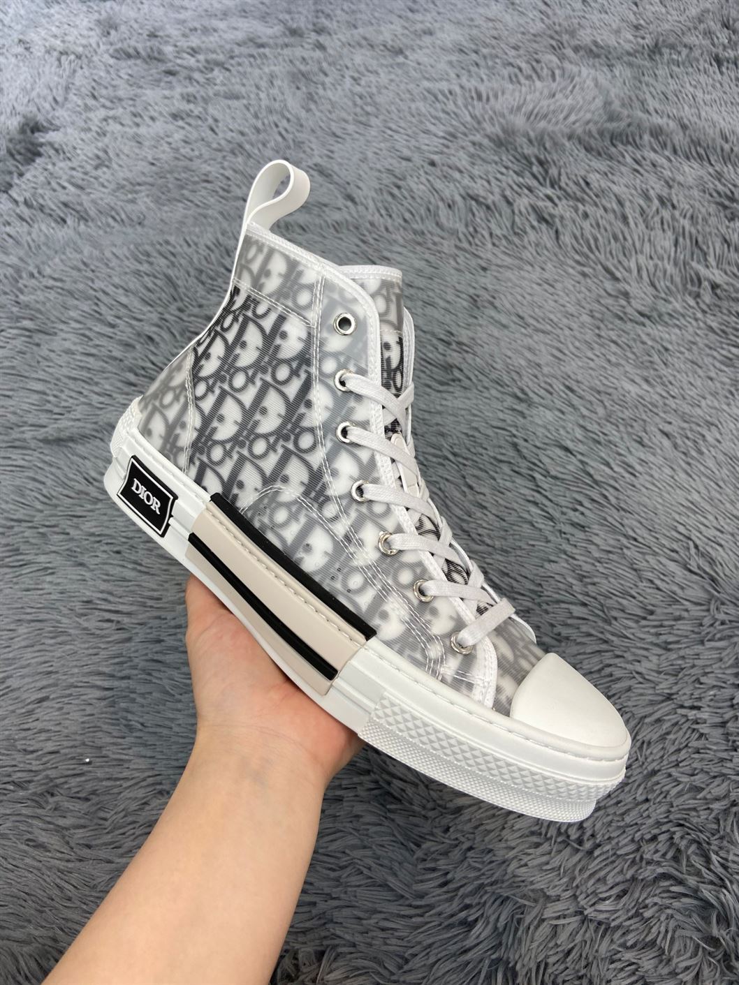 B23 HIGH-TOP SNEAKER D10r OBLIQUE CANVAS   DO059