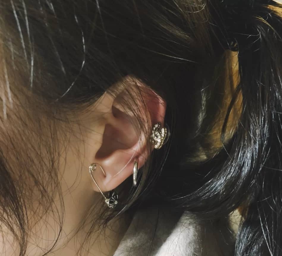 Wholesale Ch*0me He**ts Logo Earring