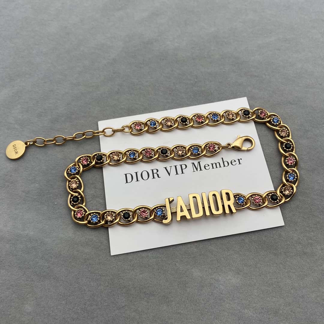 Fake Chr1st1an D10r Logo Necklace