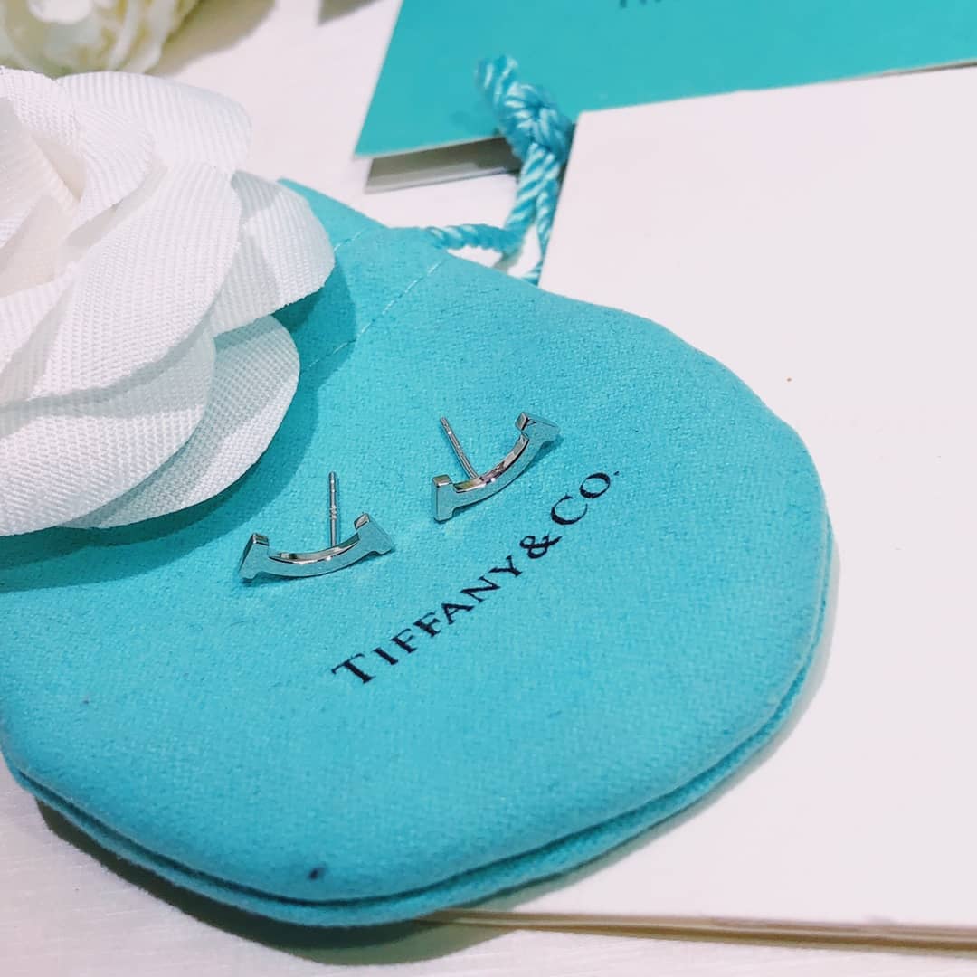 Fake T*f*ny Logo Earring