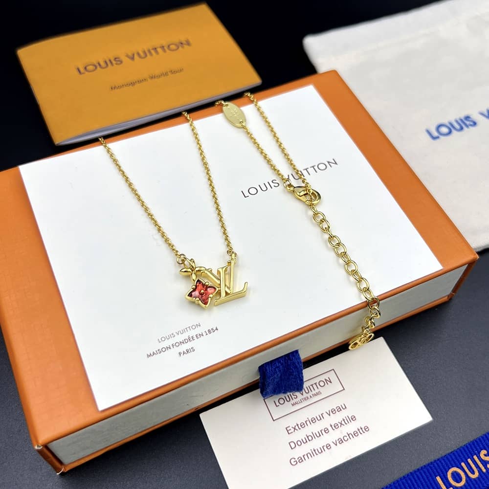 Knockoff L0vis Vvtt0n Logo Necklace