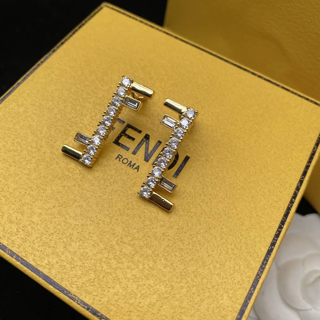 Knockoff F**di Logo Earring