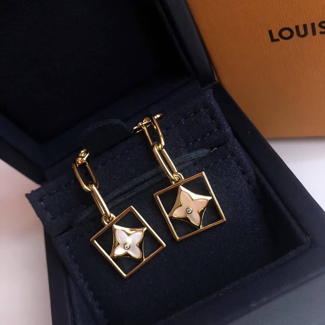 LV Hoop Earrings Dupe Logo AAA+