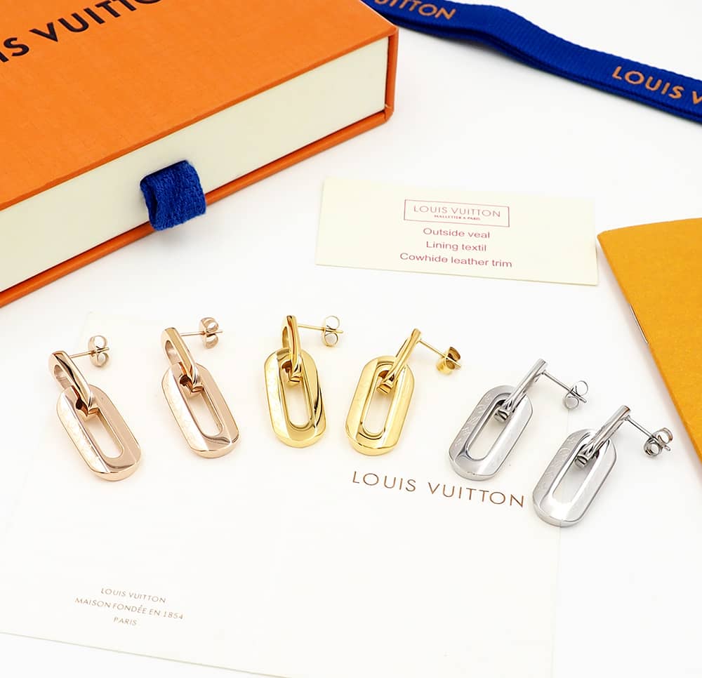 Knockoff L0vis Vvtt0n Logo Earring