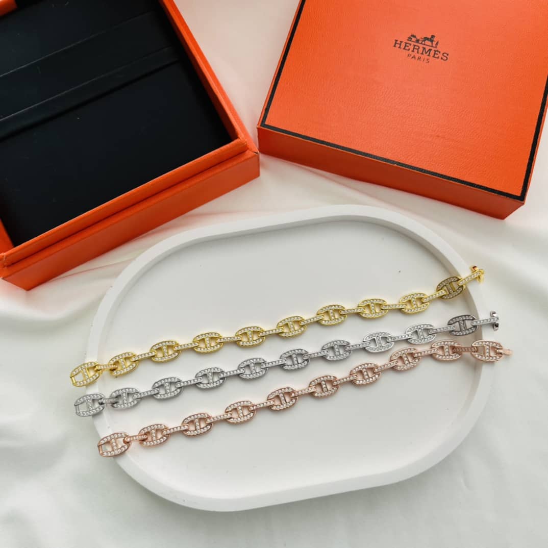 Knockoff H**me5 Logo Bracelet