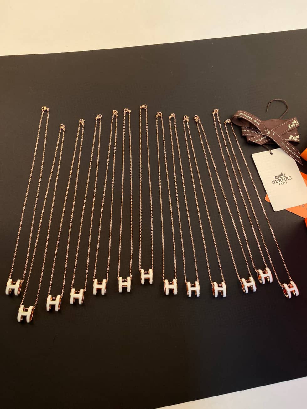 Knockoff H**me5 Logo Necklace