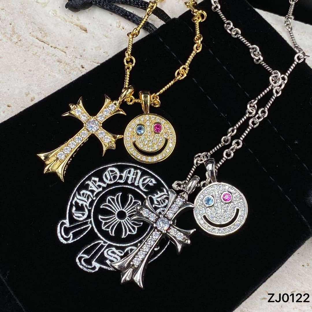 Wholesale Ch*0me He**ts Logo Necklace