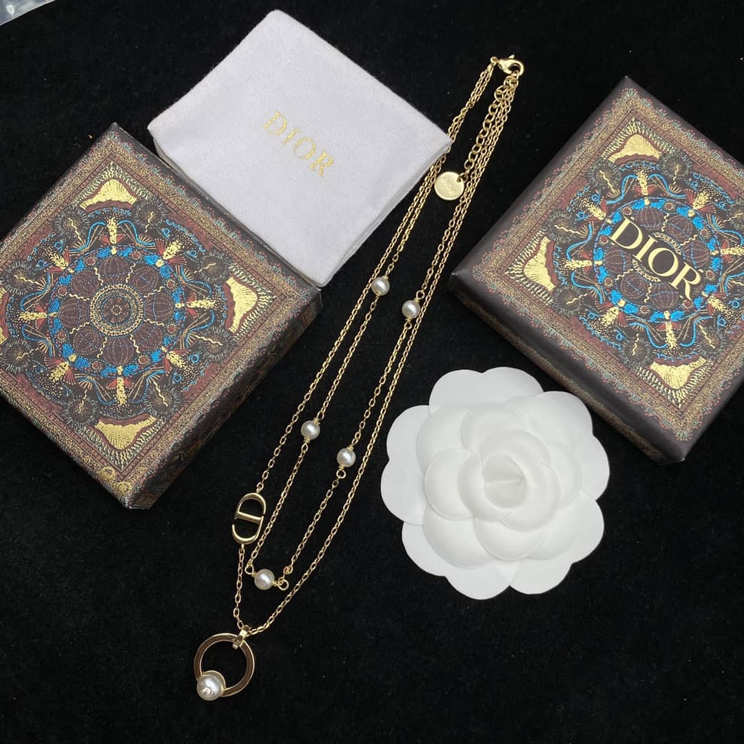 Knockoff Chr1st1an D10r Logo Necklace