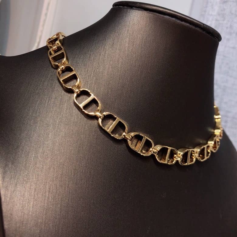 Knockoff Chr1st1an D10r Logo Necklace
