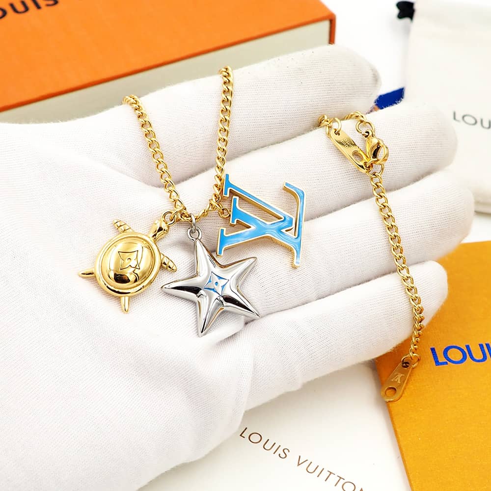 Wholesale L0vis Vvtt0n Logo Necklace