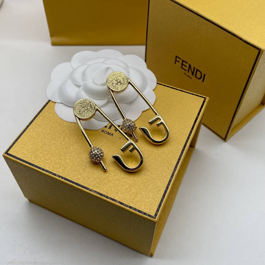Knockoff F**di Logo Earring