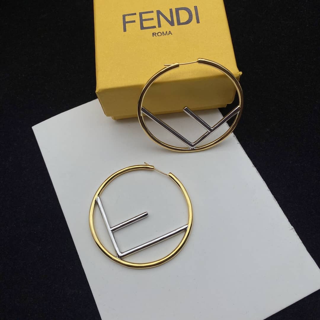 Knockoff F**di Logo Earring