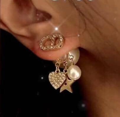 Knockoff Chr1st1an D10r Logo Earring