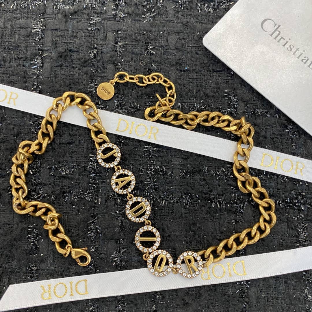 Knockoff Chr1st1an D10r Logo Necklace