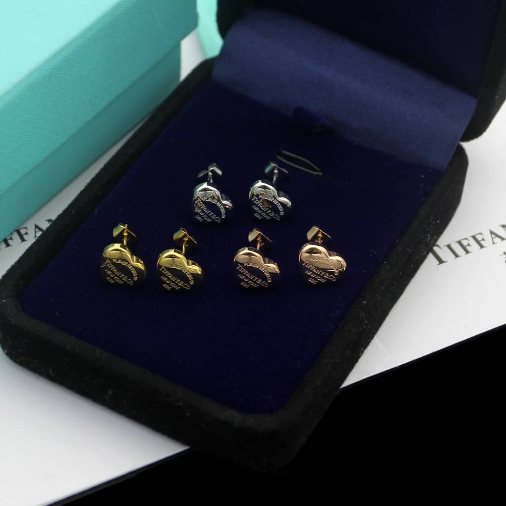 Fake T*f*ny Logo Earring
