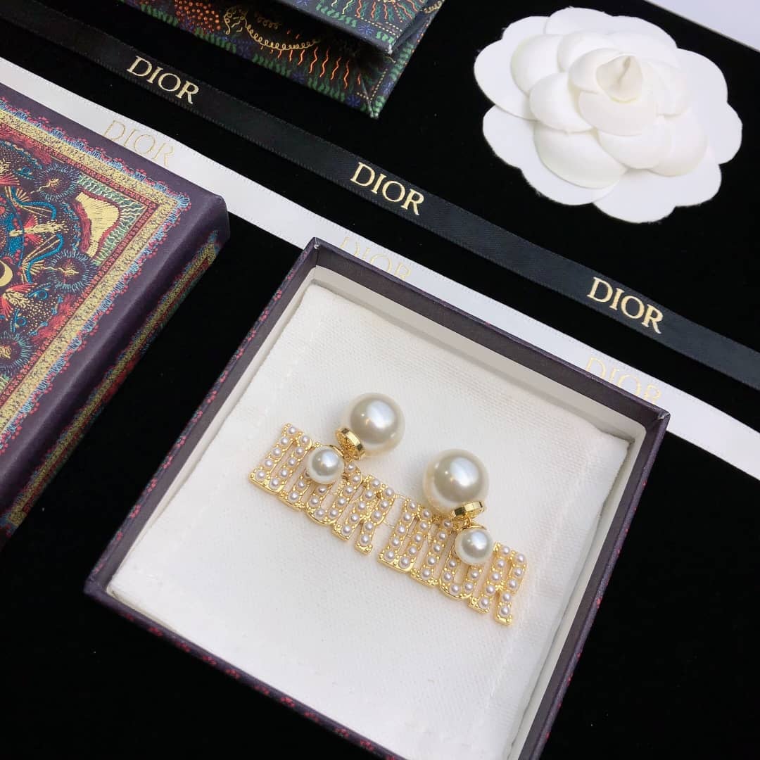 Knockoff Chr1st1an D10r Logo Earring