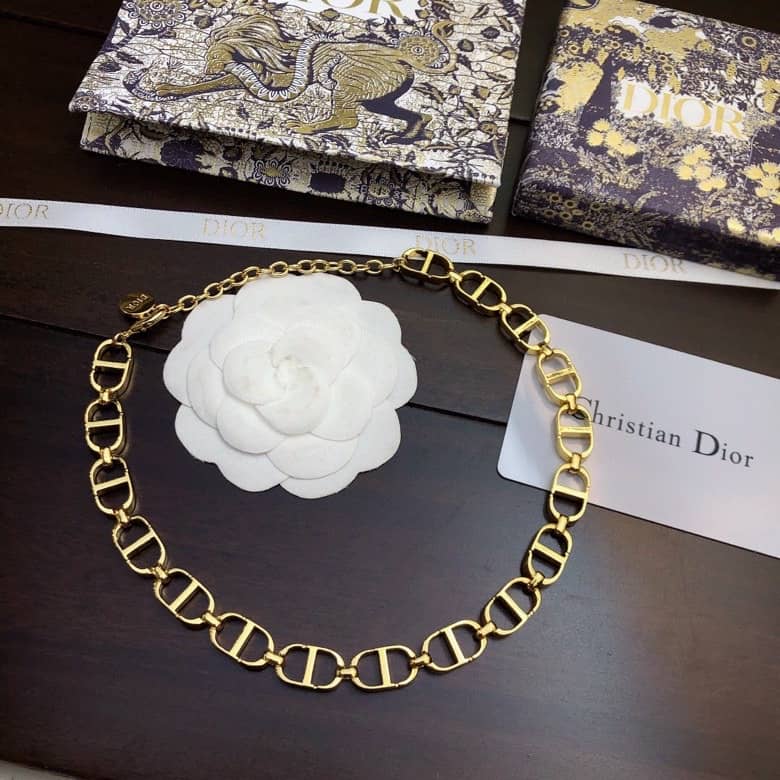 Knockoff Chr1st1an D10r Logo Necklace