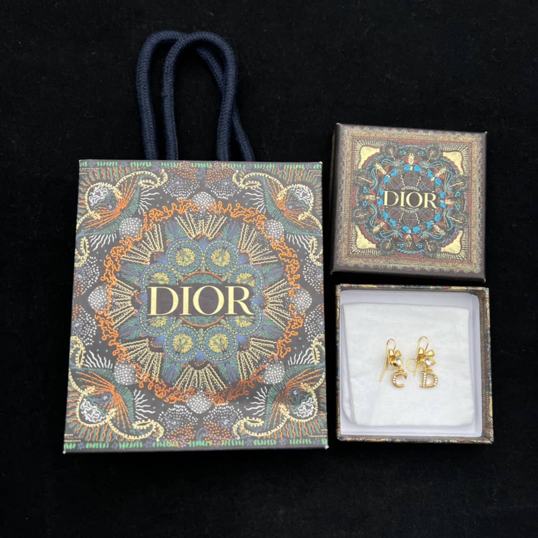 Knockoff Chr1st1an D10r Logo Earring