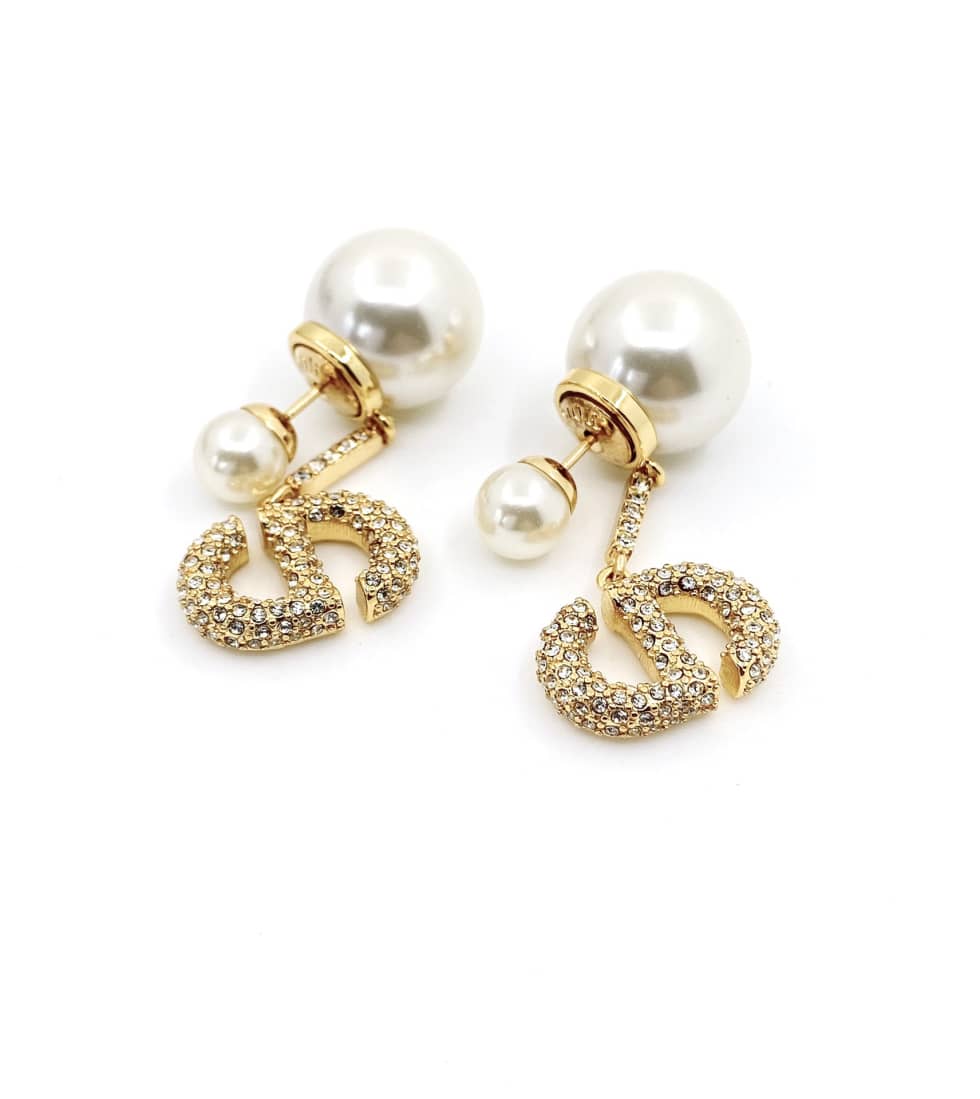 Fake Chr1st1an D10r Logo Earring