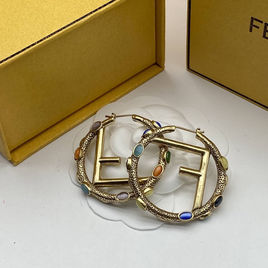 Fake F**di Logo Earring