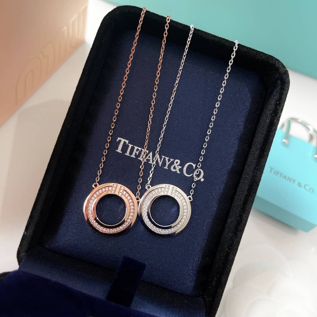 Fake T*f*ny Logo Necklace