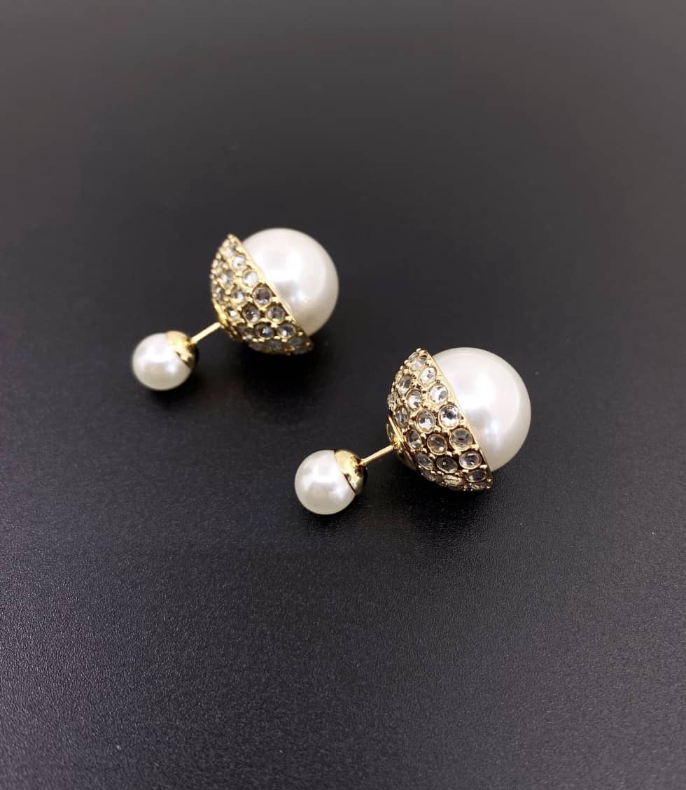 Fake Chr1st1an D10r Logo Earring