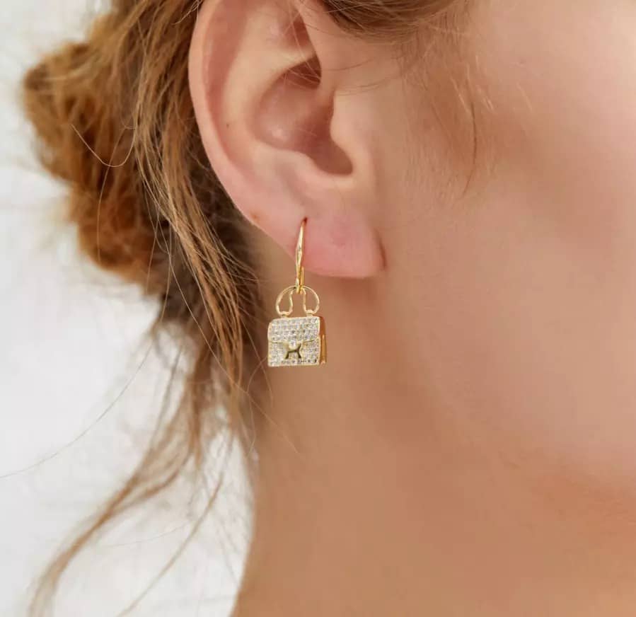 Knockoff H**me5 Logo Earring