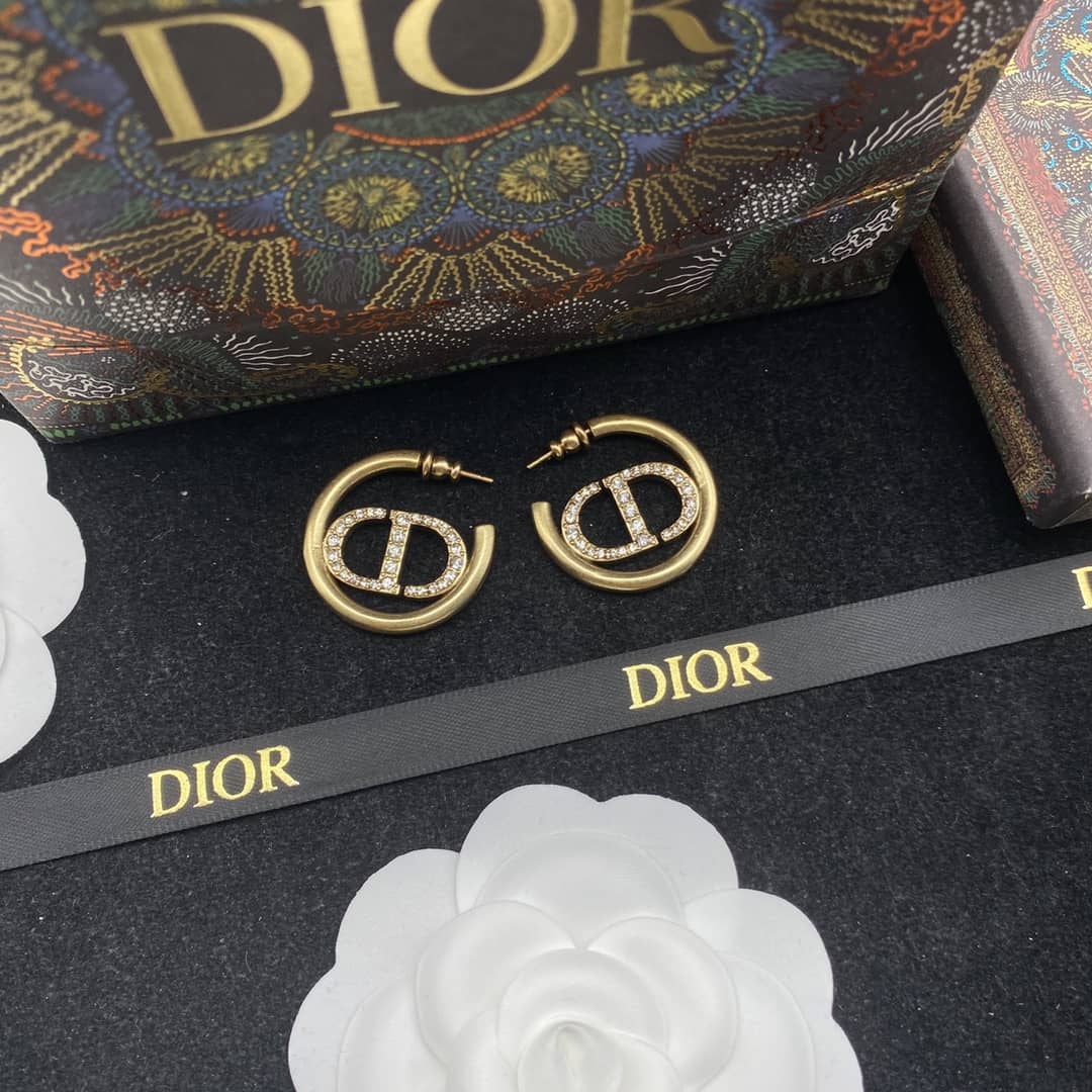 Knockoff Chr1st1an D10r Logo Earring