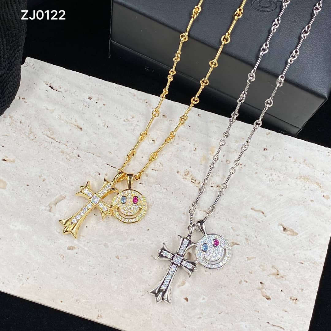 Wholesale Ch*0me He**ts Logo Necklace
