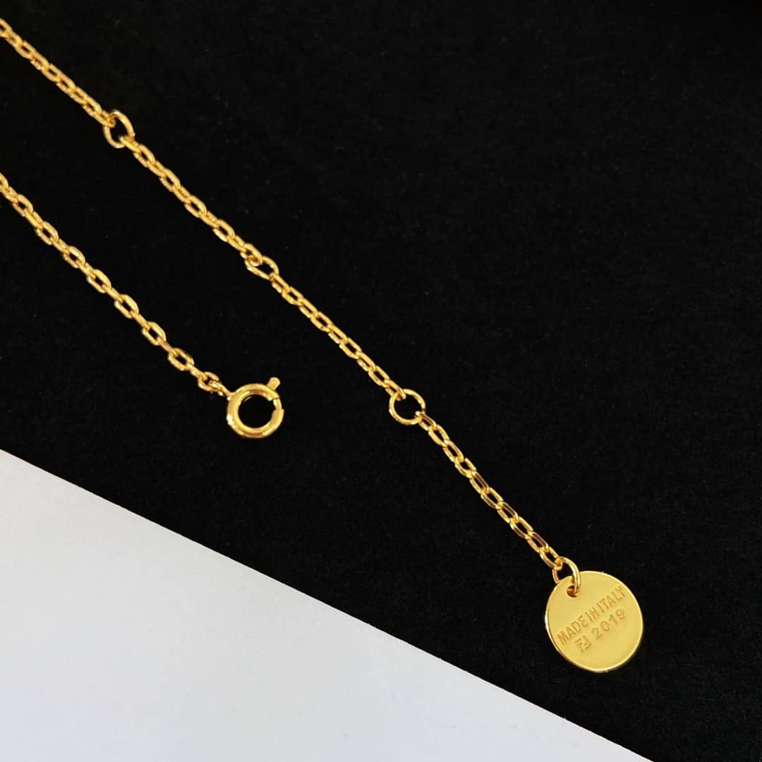 Fake F**di Logo Necklace