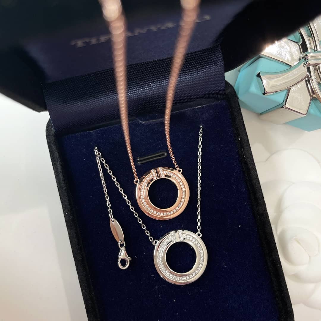 Fake T*f*ny Logo Necklace