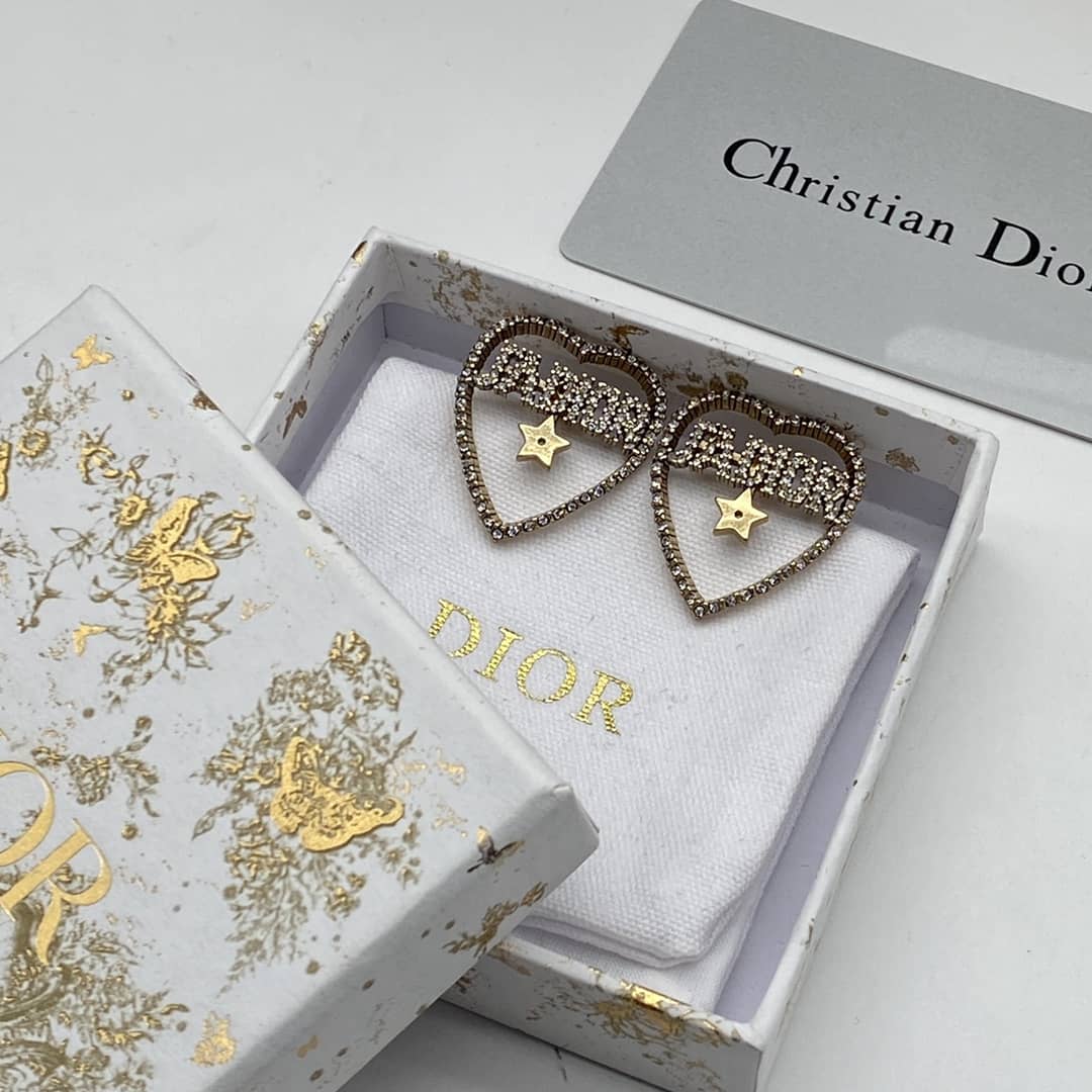 Fake Chr1st1an D10r Logo Earring