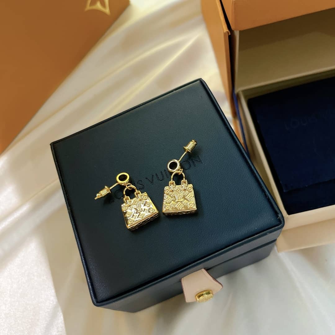 LV Hoop Earrings Dupe Logo AAA+