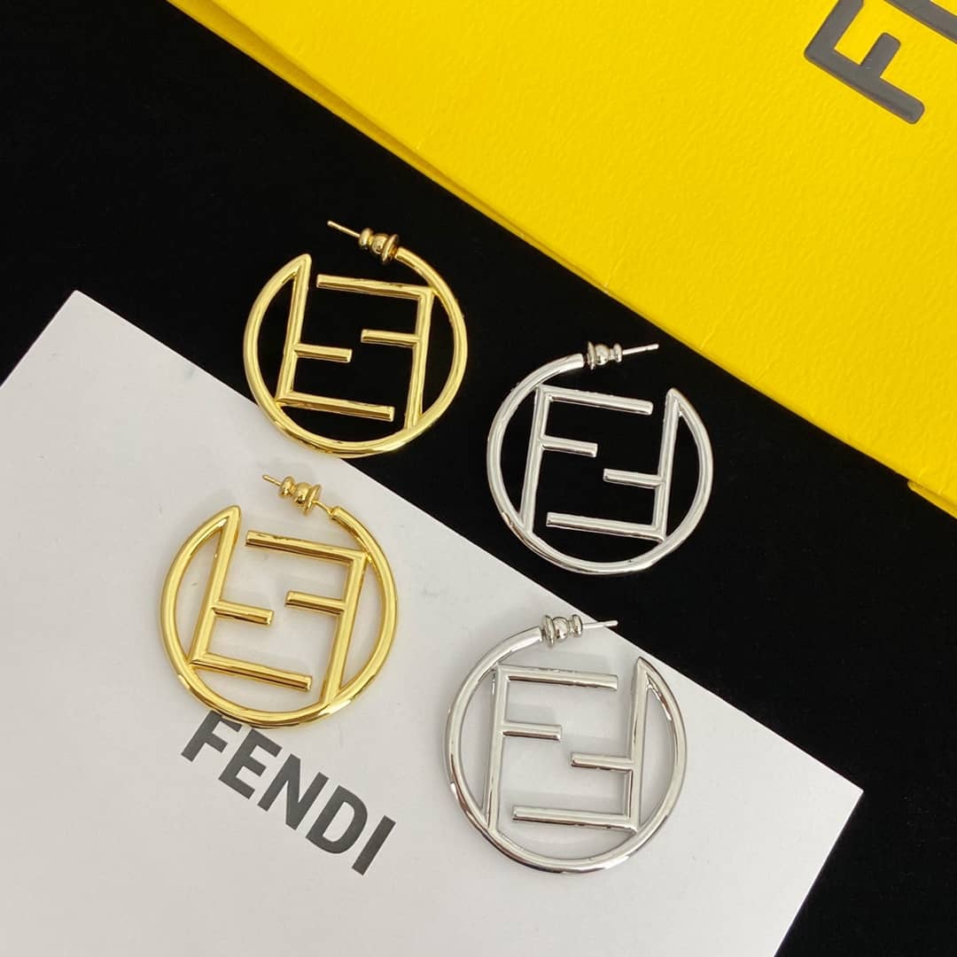Knockoff F**di Logo Earring