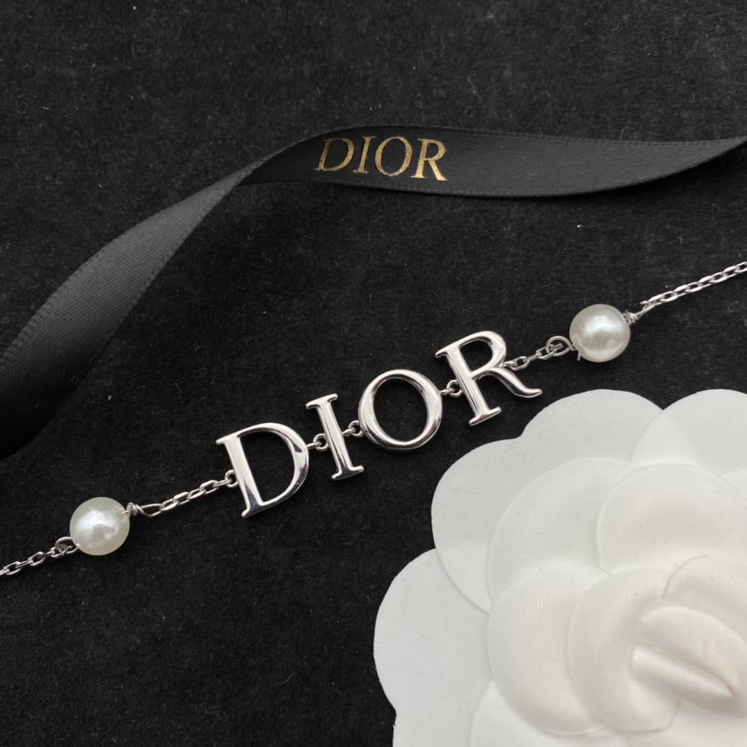 Fake Chr1st1an D10r Logo Bracelet
