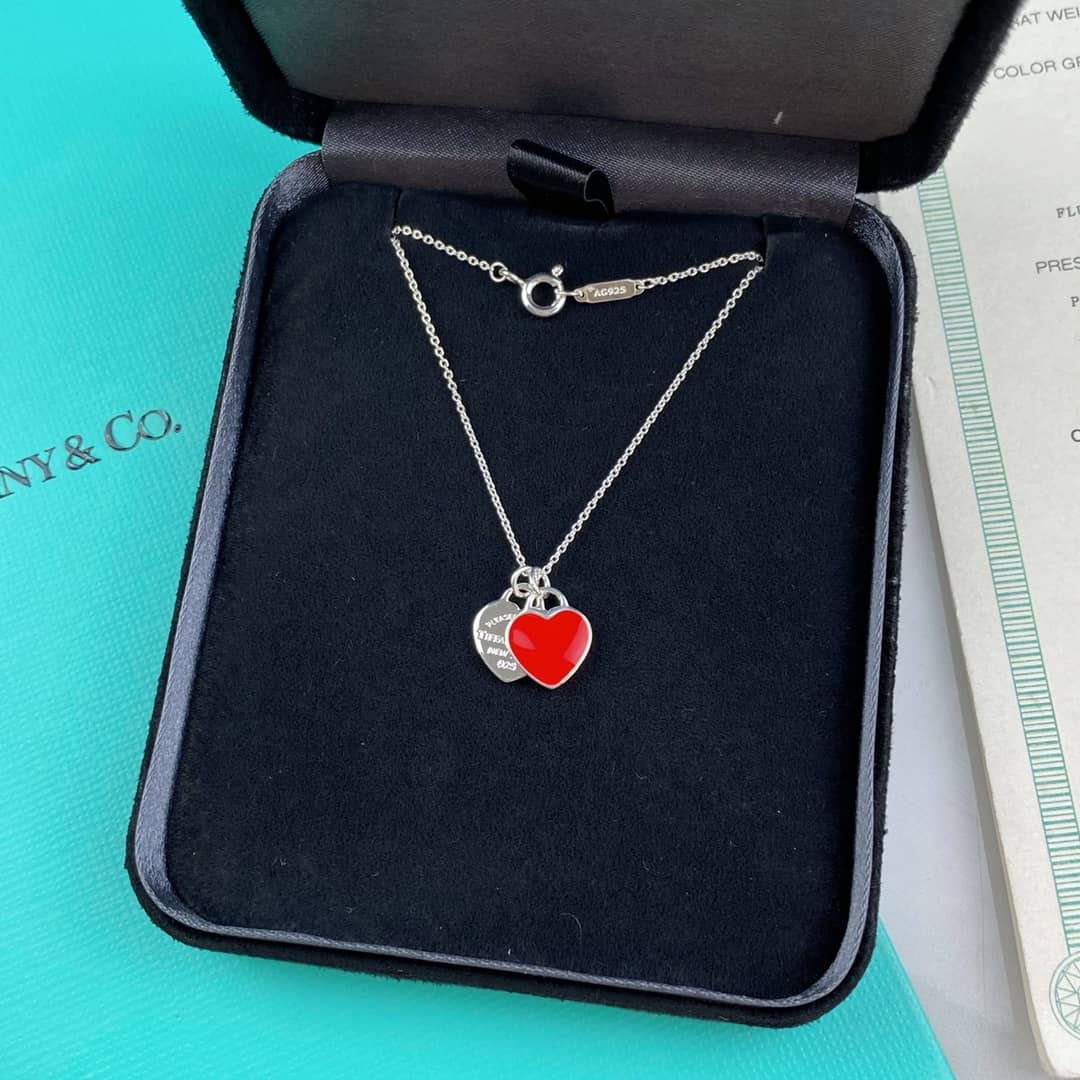 Fake T*f*ny Logo Necklace