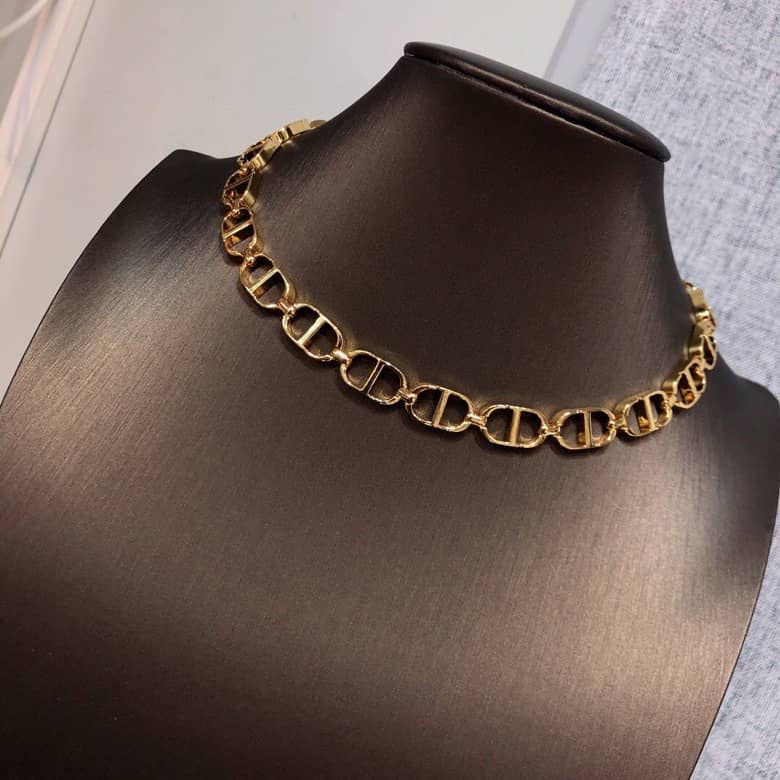Knockoff Chr1st1an D10r Logo Necklace