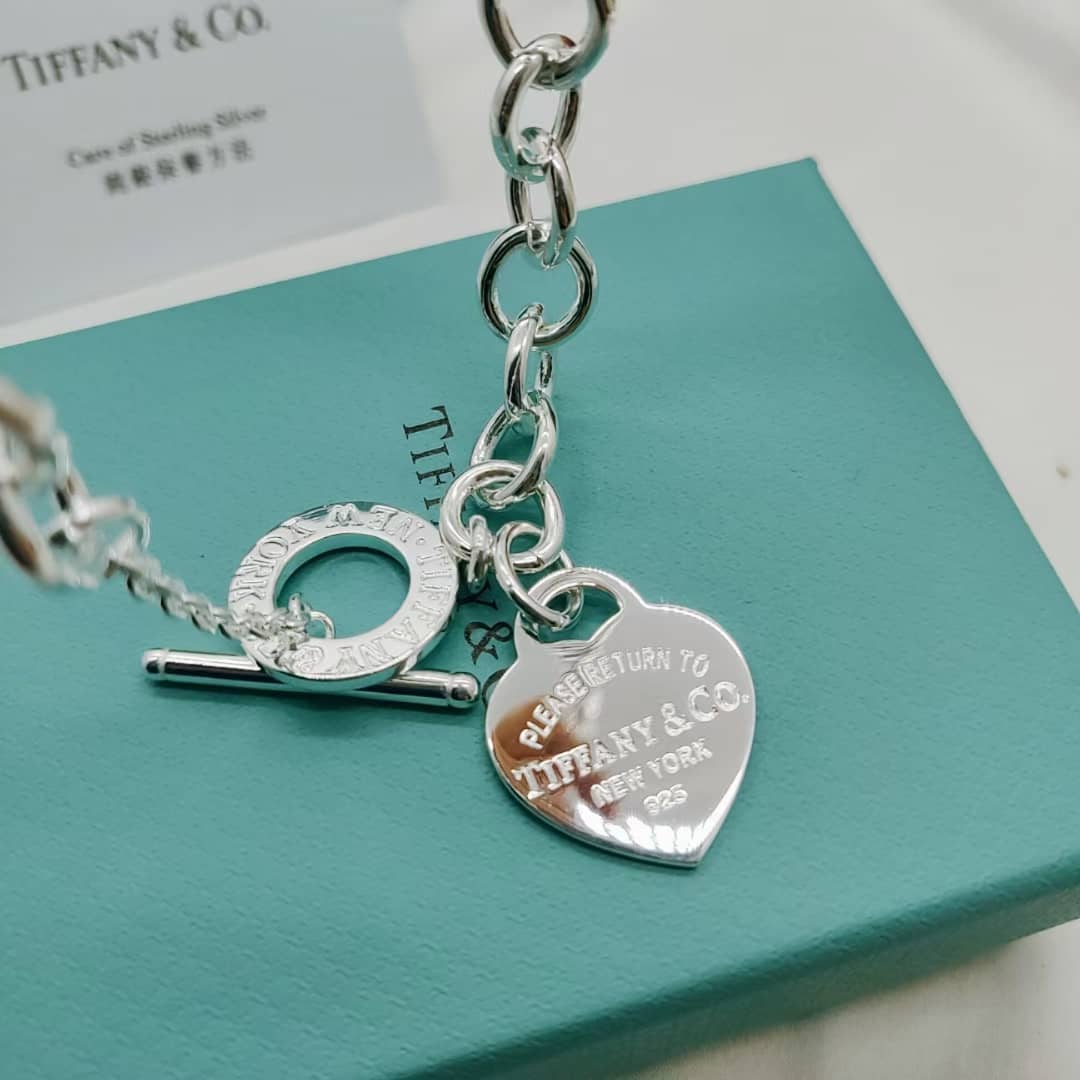 Fake T*f*ny Logo Necklace