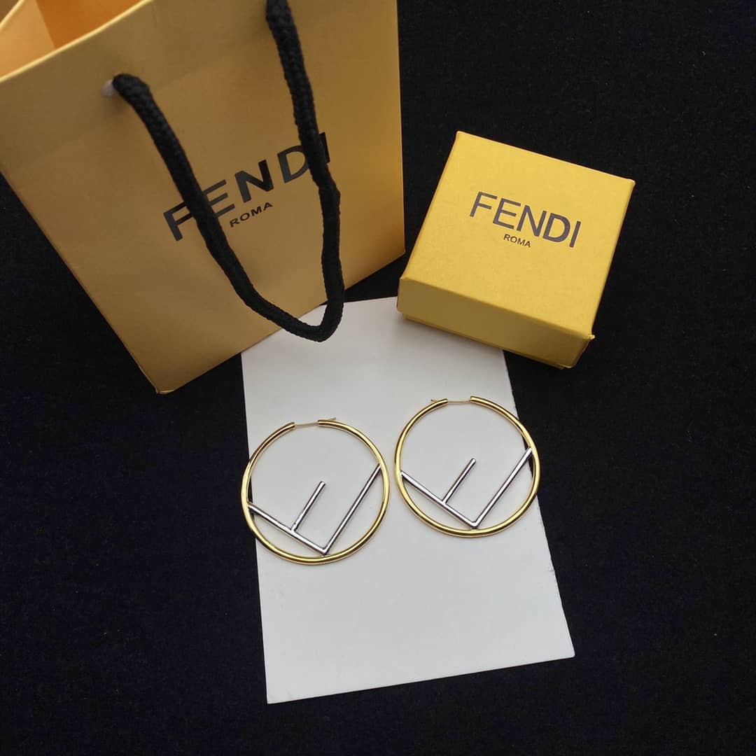 Knockoff F**di Logo Earring