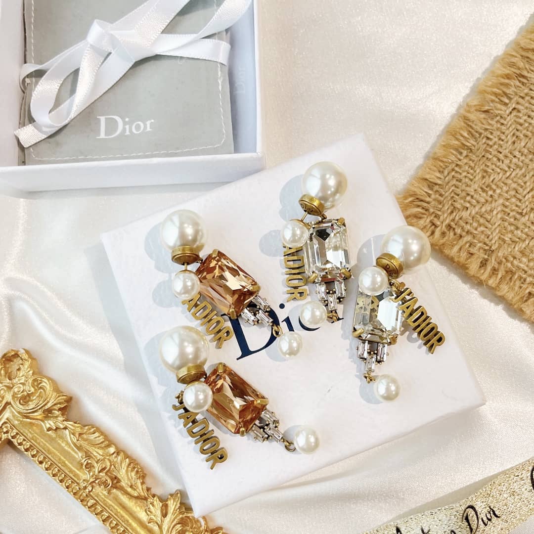 Fake Chr1st1an D10r Logo Earring