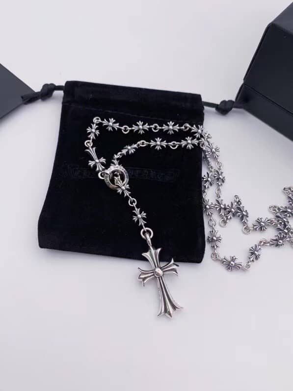 Fake Ch*0me He**ts Logo Necklace