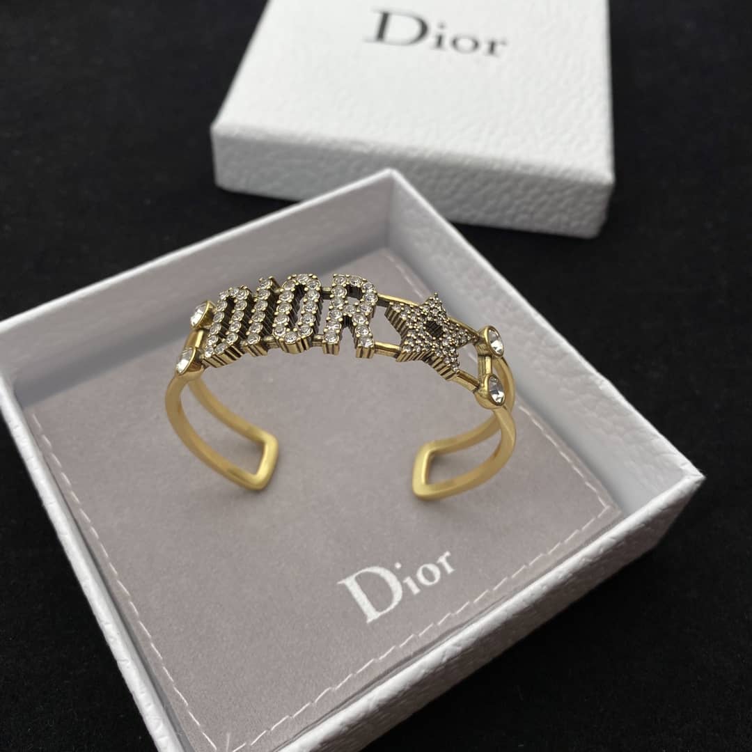 Fake Chr1st1an D10r Logo Bracelet