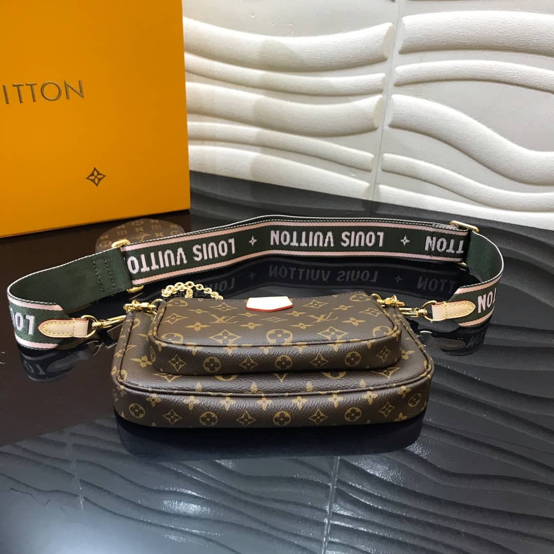 L0vis Vvtt0n Monogram Canvas Multi Pochette Replica Green M44823