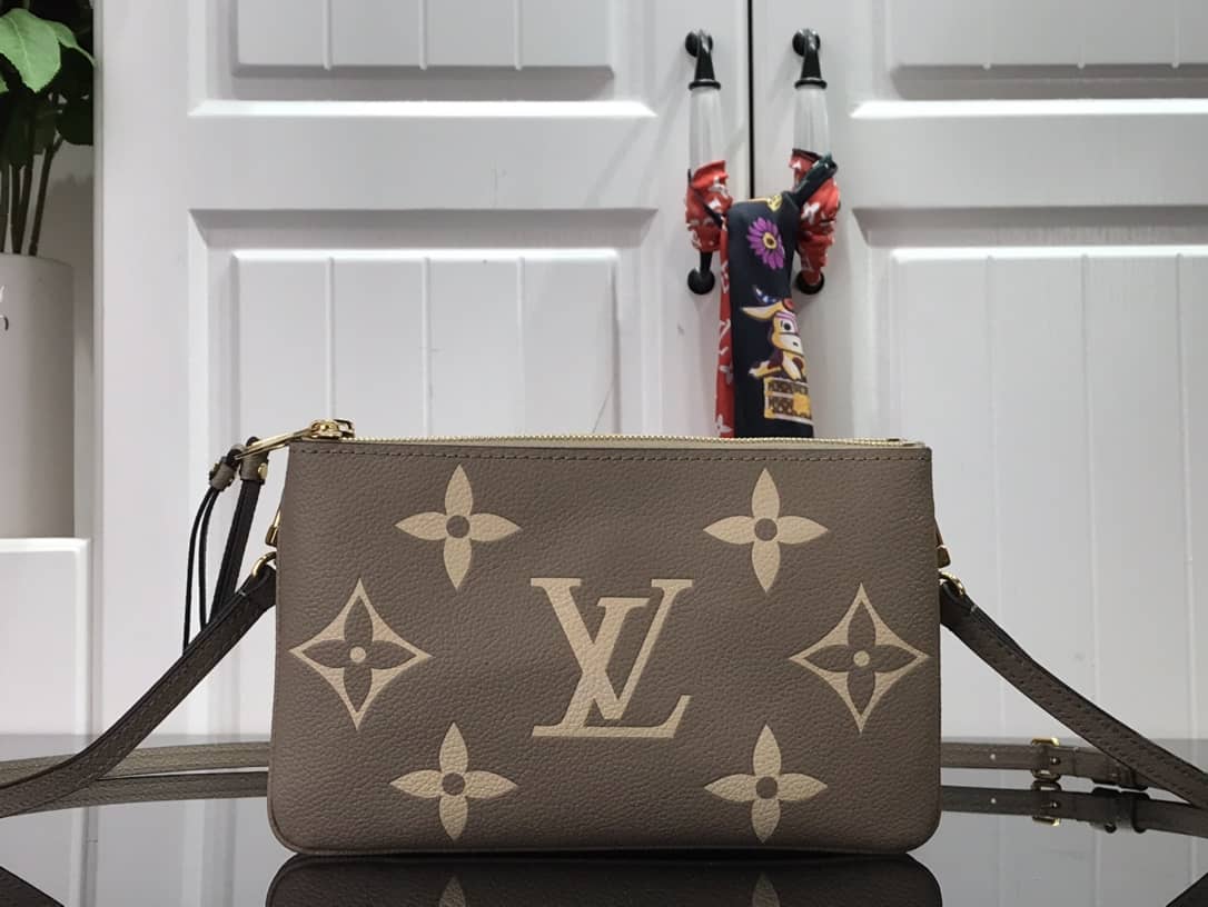 L0vis Vvtt0n Double Zip Monogram Empreinte Leather Replica Pochette M80084