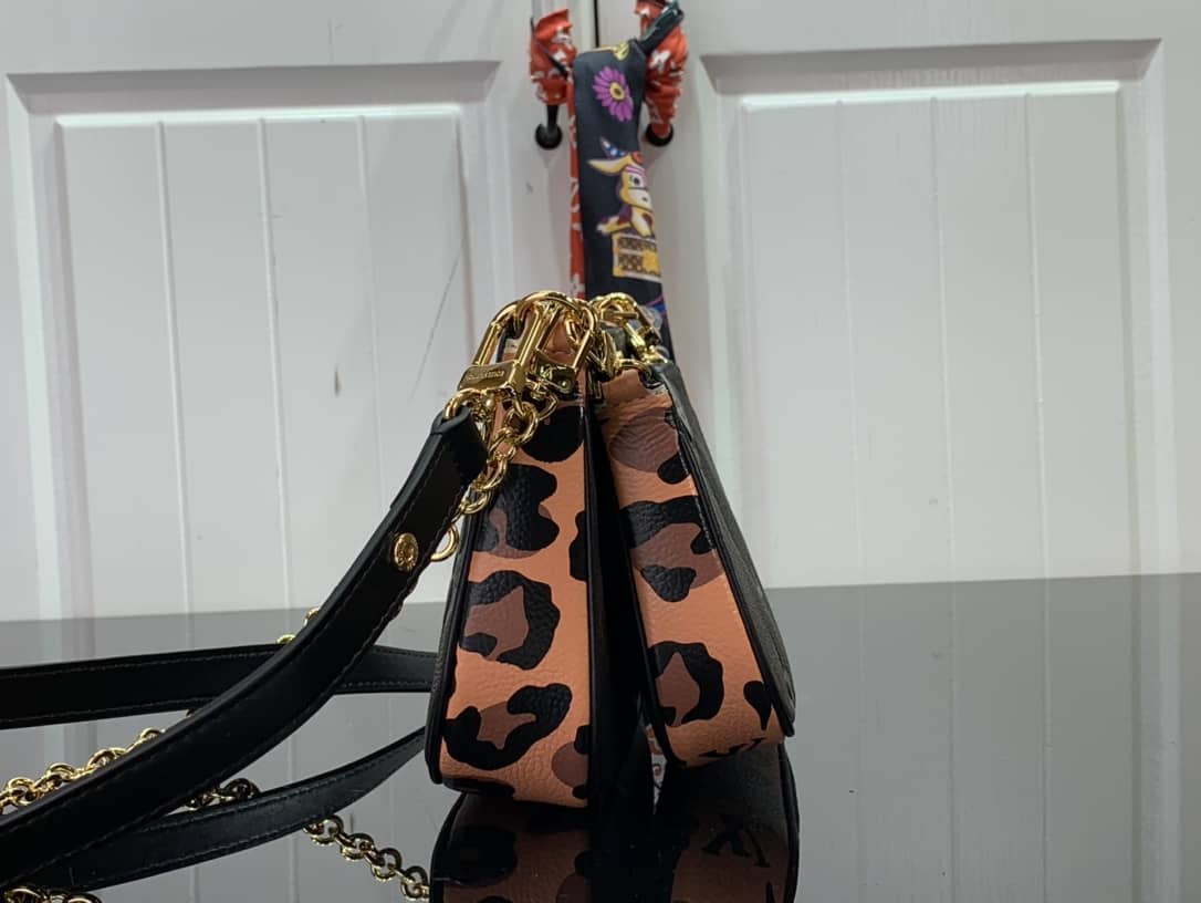 L0vis Vvtt0n Pochette Monogram Empreinte Cowhide Leather Replica Crossbody Bag Black M45777
