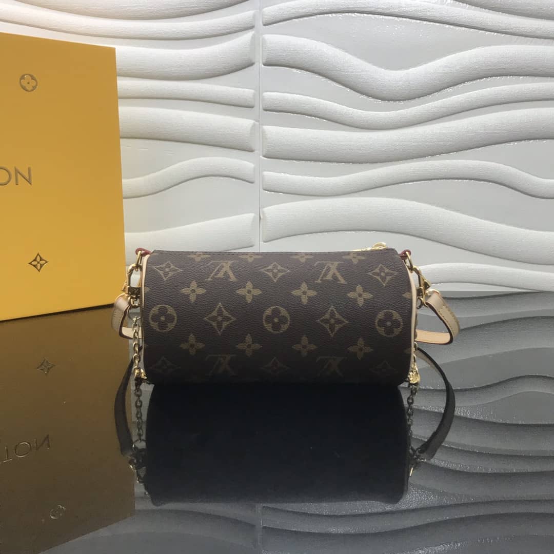L0vis Vvtt0n Monogram Canvas Mini Round Replica Pochette Brown M40713