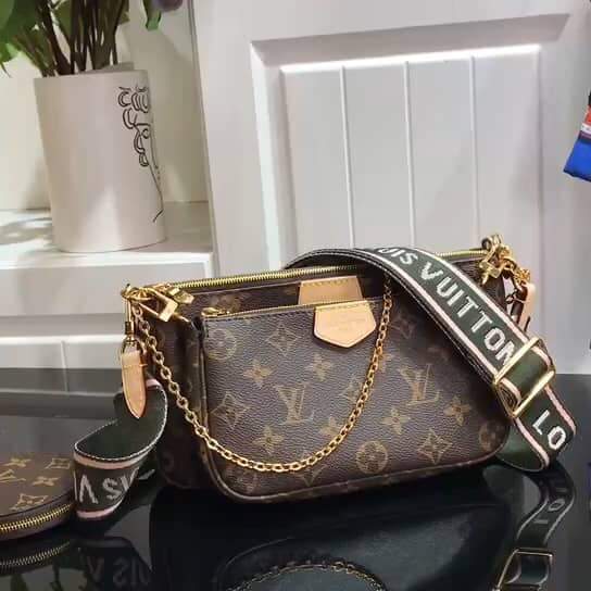 L0vis Vvtt0n Monogram Canvas Multi Pochette Replica Green M44823