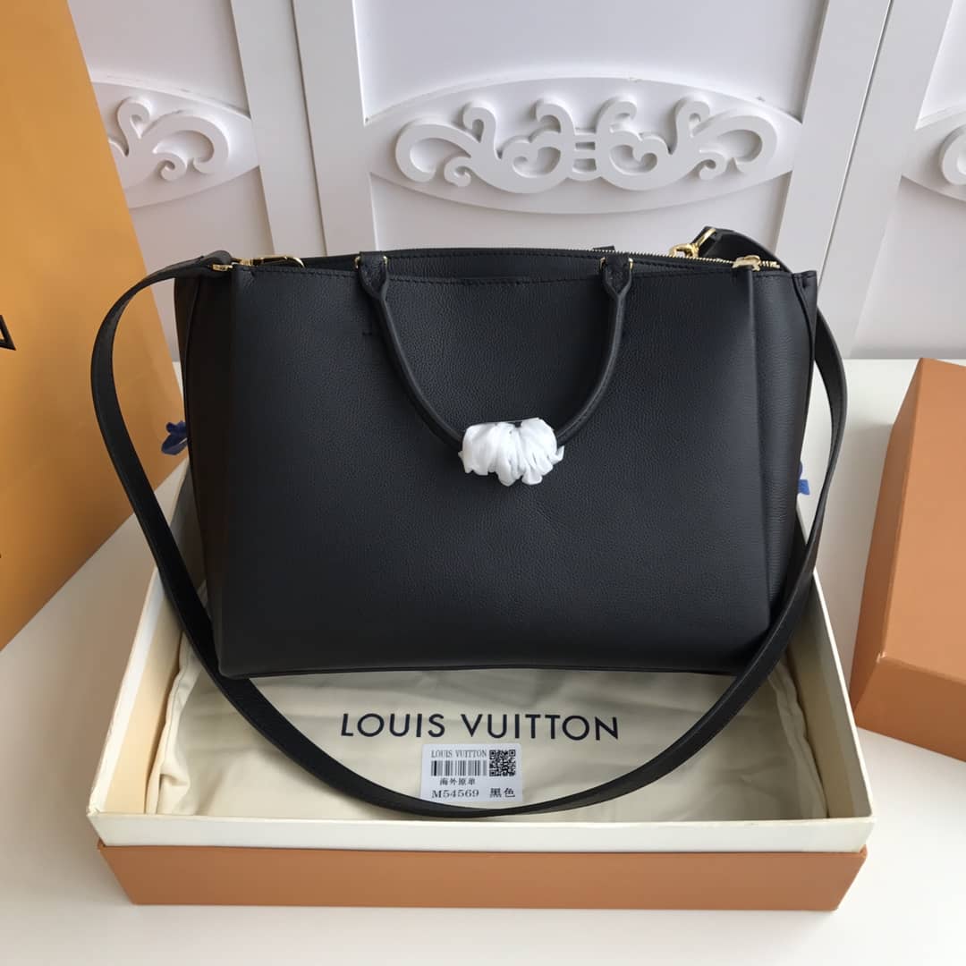 L0vis Vvtt0n Lockmeto Leather Tote Replica Black M54569